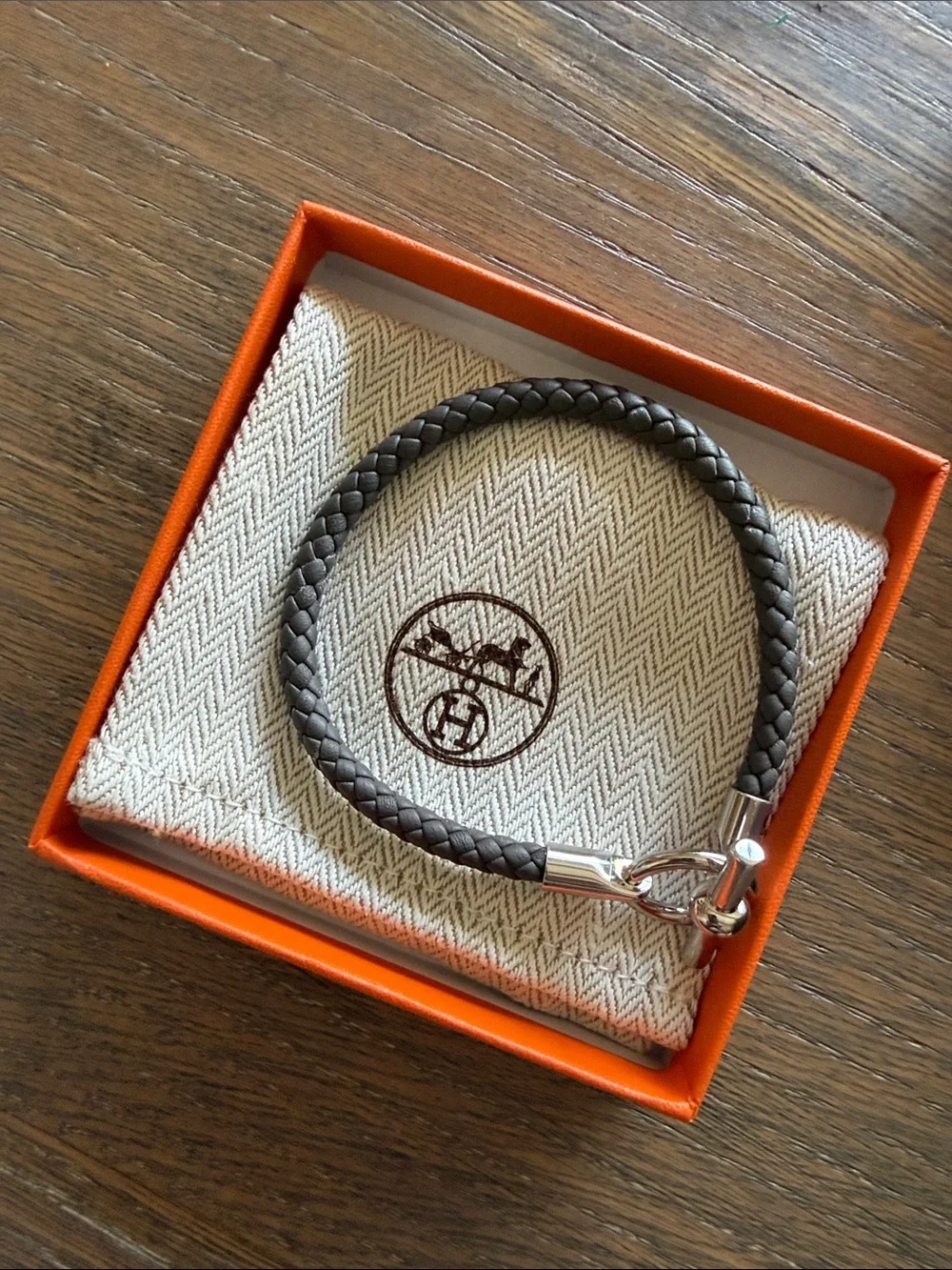 Hermes Braided Leather Men's Bracelet